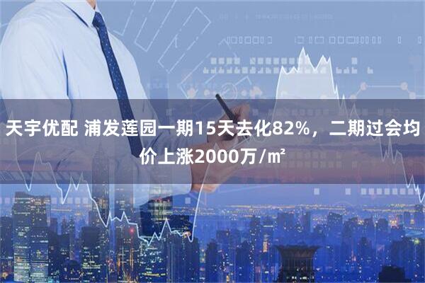 天宇优配 浦发莲园一期15天去化82%，二期过会均价上涨2000万/㎡